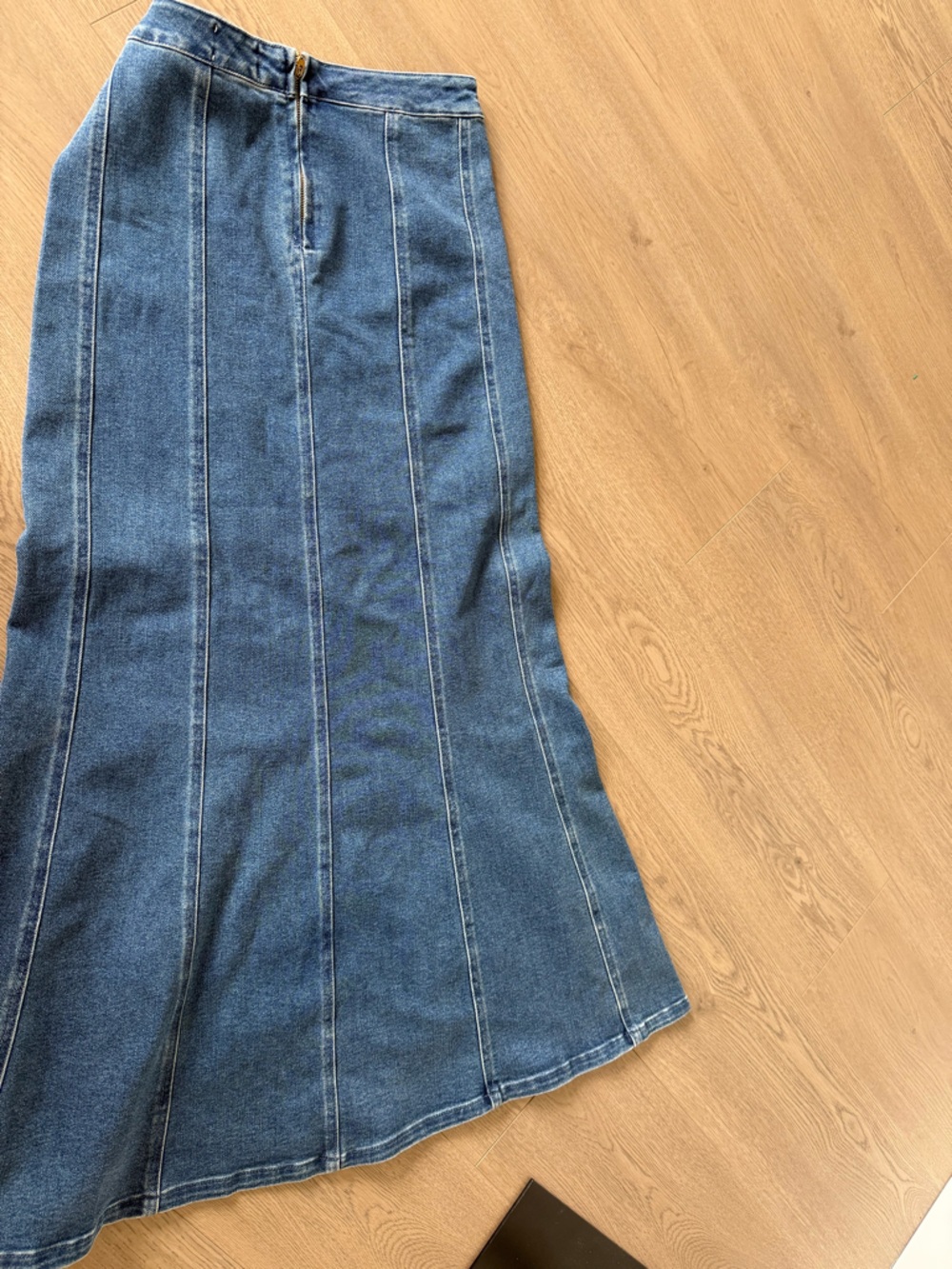 SHOW‎ ME YOUR MUMU baton rouge skirt in blue indigo size small midi denim - Picture 3 of 9